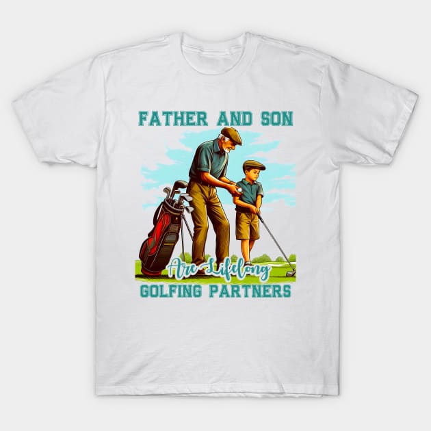 Funny Golf Father & Son Matching Bass Dady Dad Boys T-Shirt by click2print